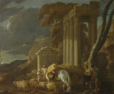 Landscape with a Ford, before 1640 by Sébastien Bourdon